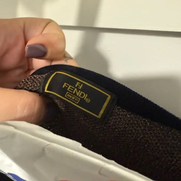 Fendi Women's Textured Brown Crew Neck Sweater - Picture 2 of 4